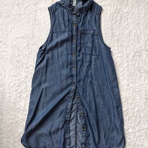Denim Button-down Dress